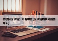 物联网区块链公司有哪些[区块链物联网股票龙头]